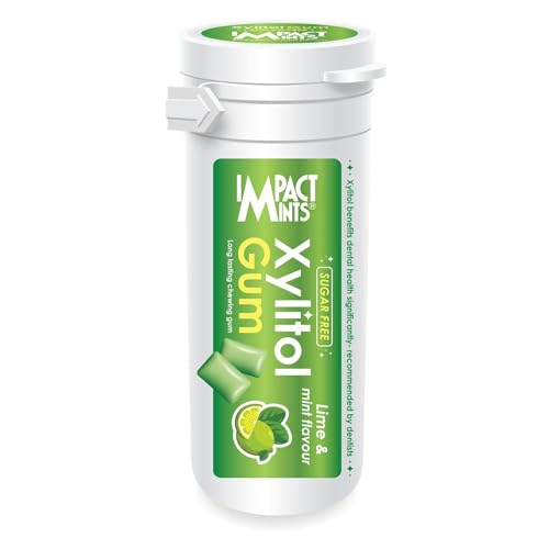 Image of inchIMPACTMINTS inch Sugar Free Xylitol Chewing Gum Assorted Flavour - Lemon, Lime & Soda (Pack of 3, 30g Each)