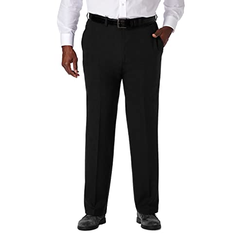Image of Haggar Men's Cool 18 Pro Classic Fit Flat Front Casual Stretch Performance Golf Pant - Regular and Big & Tall