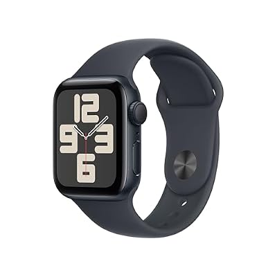 Apple Watch SE (2ª gen.) GPS 40 mm Smartwatch con cassa in alluminio Mezzanotte e Cinturino Sport Mezzanotte - S/M. Tracker per il fitness e il sonno, app Battito, Rilevamento incidenti