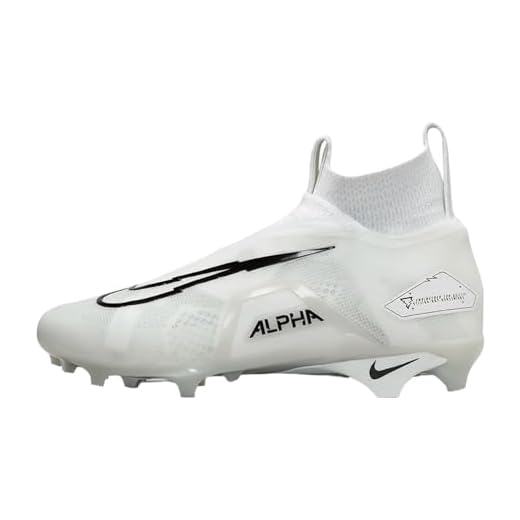 Nike Alpha Menace Elite 3 CT6648-109 White/Pure Platinum/Black Men's Football Cleats 13 US