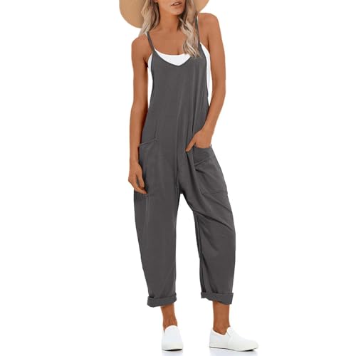 UNIANKIYA One Piece Jumpsuits for Women Casual Overalls Summer Rompers Trendy Jumpers Beach Vacation Outfits Travel Clothes