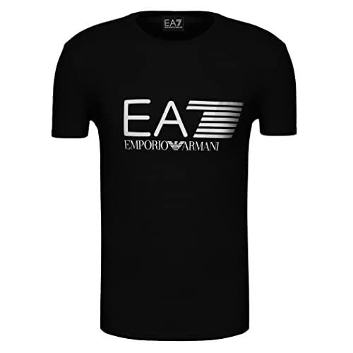 Emporio Armani Camiseta EA7 Hombre Camiseta 3ZPT62 PJ03Z, Manga Corta, Cuello Redondo, Negro , M