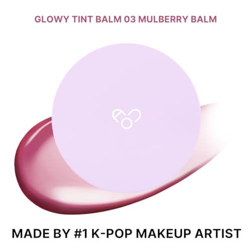 AOU GLOWY TINT BALM Tinted Lip Balm with Natural Gloss Instant Hydration for Chapped Lips 0.12Oz (03 Mulberry Balm)