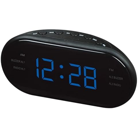 ulafbwur Digital Alarm Clock with Radio Cover