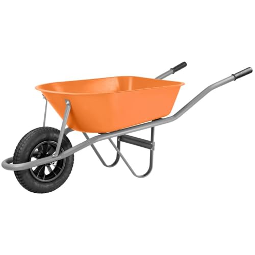 Carrinho de Mão, Caçamba Plástica Funda, Tramontina, 55 L, Braço Metálico