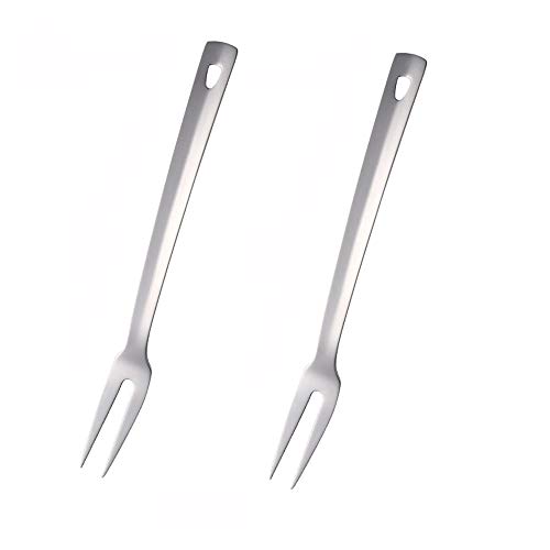 SBOMHS Fleischgabel Edelstahl Grillgabeln lange Vorlegegabel Länge 31CM Meat Forks Aufschnittgabel Serviergabel set Silber 2 Stück Küchenutensilien