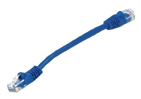 Cable Ethernet Cat 5e Azul 0.5 ft miniatura 1