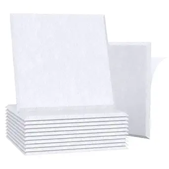 Sybedu Pack of 12 Self Adhesive Acoustic Panels with Beveled Edges Sound Proof Foam Panels 11.8 X 11.8 X 0.45 Inches Padded High Density Sound Proof for Wall Treats