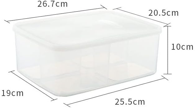 Refrigerator Food Crisper Kitchen Plastic Transparent Multi-Grid Storage Box With Lid