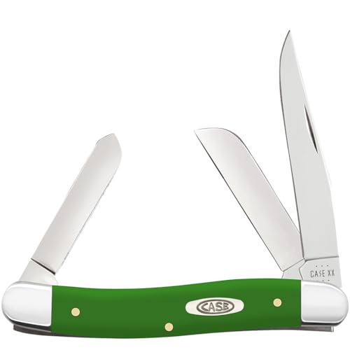 Case XX Pocket Knife MEDIUM STOCKMAN - GREEN SYNTHETIC SMOOTH Item #53392-4318 SS - Length Closed: 3 5/8Inches