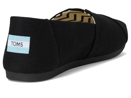 Image of TOMS Women's Alpargata Classic Slip-On Espadrille, Textile Upper, Black /Black Heritage Canvas, 12