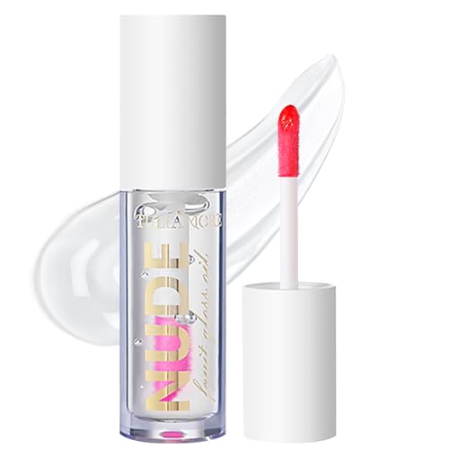 LOPHE Lip Oil, Lip Gloss Transparente con Efecto Volumen y Hidratante, Lip Glow Oil con Acabado Brillante, Brillos de Labios para Brillante Hidratante, Elimina Arrugas y Cuidado Labial