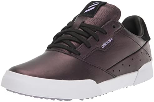 adidas Women's Adicross Retro Spikeless Golf Shoes, Core Black/Magic Lilac/Footwear White, 5