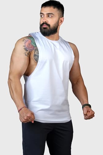 Image of FUAARK Men's Cotton Sleeveless Tank Tops Gym Vest for Mens