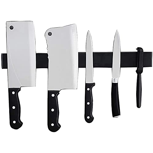 Soporte magnético para cuchillos, utensilios de pared, accesorios de cocina, barra organizadora de cuchillos de acero inoxidable, tira de montaje en pared, diseñado para cuchillos, utensilios (40 cm) Cover