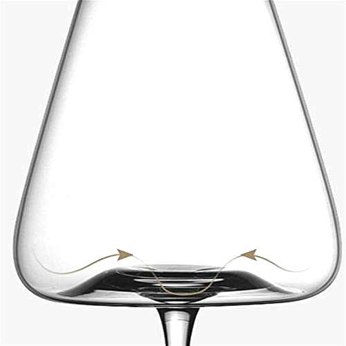 Copa de Vino de Cristal Disfrute degustando un Buen Vino con una Fina Copa de Reserva 250-600 ml Copa de Vino Tinto Ligera y Fina Copa de champán Juego de Vino clásico(550ml)