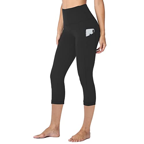 Hltpro Leggings With Pockets For Women(Reg & Plus Size) - High Waist Tummy Control Yoga Pants With Pockets For Workout Black #TOP29
