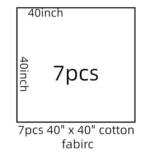 Image of Cotton Fabric DIY Making Supplies Quilting Patchwork Fabric Fat Quarter Bundles DIY for Quilting Cotton Patchwork Cushions (Peony, 40 inch x 40 inch)