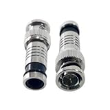 BNC Male Compression Coax Connectors RG59 Pack of 100 Pcs