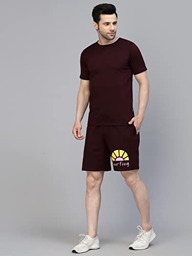 Image of Rigo Cotton Blend Waffle Knit Self Textured Co-Ord Set For Men's|Night Suit Set|Lounge-Wear Pajama Set|Night Wear, Beach Wear, Vacation Wear