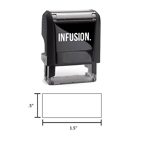 Infusion Self-Inking Custom Rubber Stamp (Personal or Business Use) - Choose from 16 Colors (1/2\" x 1-1/2\") - Thumbnail 2
