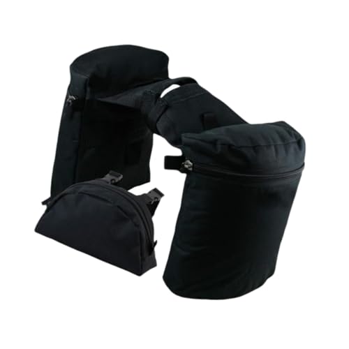 kowaku Portable Saddle Horn Bag Set for Trail Riding Activities, Black