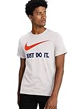 Nike Men's Sportswear Just Do It Swoosh Tee (XX-Large, White/Team Royal/Team Orange)