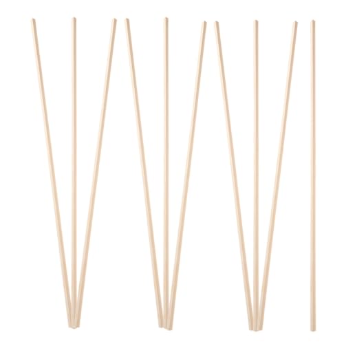 SHINEOFI 12 Baguettes Décoratives en Bois de Paulownia et Pin, Triangle Isocèle 6 Mm X 50 Cm, Garniture pour Moustiquaire et Encadrement de Fenêtre, Lot de...