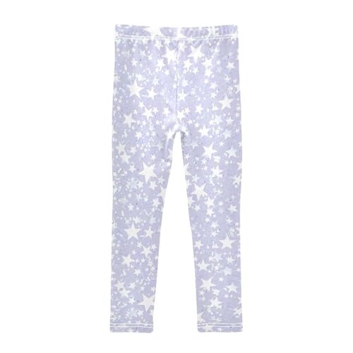 KLL Silver Glitter Pattern Shiny Sparkles Toddler Girl Athletic Leggings Soft High Waisted Lounge Pants Running2