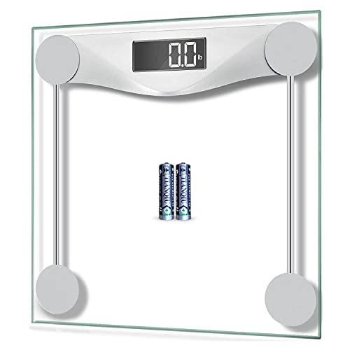 Digital Body Weight Bathroom Scale, Large White Lcd Backlight Display, High Precision Measurements,6Mm Tempered Glass, 400 Pounds. #TOP10