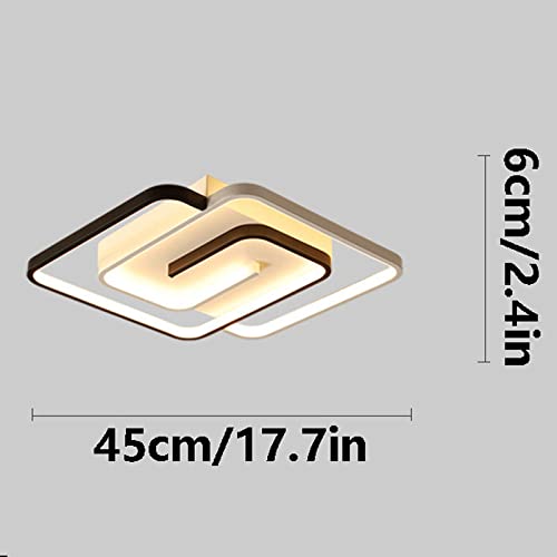 Plafonnier carré moderne LED 30W or dimmable salon cuisine bureau - 8
