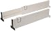 Drawer Organizer. Adjustable, Expandable White Drawer Dividers For Clothes, Office Supplies, and More, Set of 2