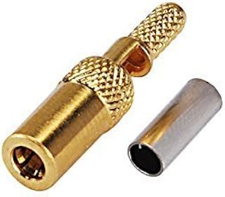 5pcs Rf Electronics Wire Terminal Coaxial Cable Copper Alloy Connector Ssmb Plug Straight Crimp for Rg174 Rg316 Rg100 Ships from USA