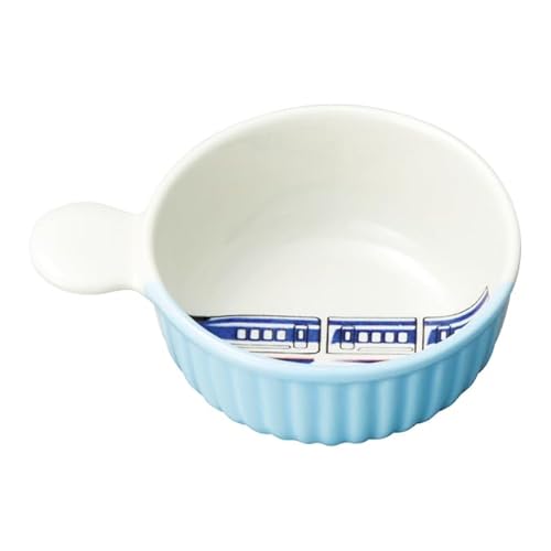 萬古焼 耐熱陶器 オーブン対応 食器 子供 こども キッズ TOU-IKU リニアブルー 手付き スープカップ 水色 幅約14.5×高さ約5cm 電子レンジ対応 食洗機対応 日本製 19363