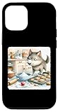 Coque pour iPhone 15 Wolf Bakes Cookies In Messy Kitchen. Cuisson de la farine de biscuits