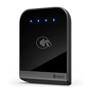 Shopify Tap & Chip Card Reader – POS Hardware for Retail, Small Business – Mobile Wireless Point of Sale Credit Card Reader Device for Contactless Payment