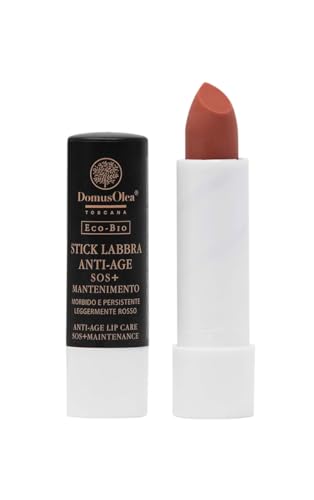 Sticks Antiedad Labios SOS + MANTENIMIENTO – Ligeramente Rojo – Protege, regenera y colorea – Barrera antioxidante y calmante – 4,5 ml – Eco-Bio – Domus Olea Toscana – x2 unidades