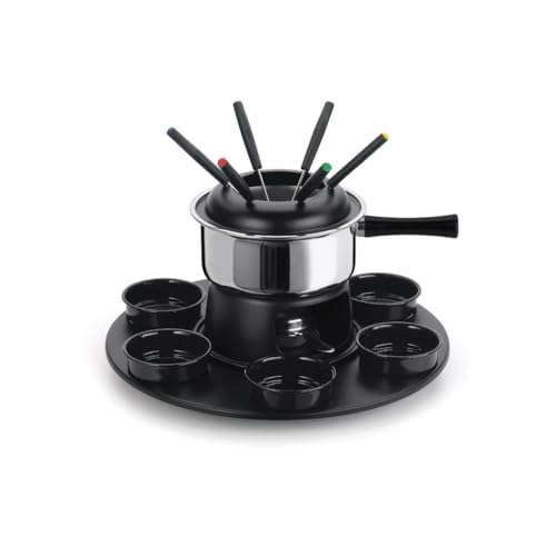 Conjunto para Fondue Forma Lugano Carroussel Preto - 17 pe&ccedil;as
