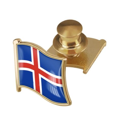 Image of vmcoatdu Country Flag Backs Locking Pin Keepers Locking Clasp Pin Badge International Travel Brooch Metal Alloy Souvenir Pin 0.75x0.7 Inch Small Pin