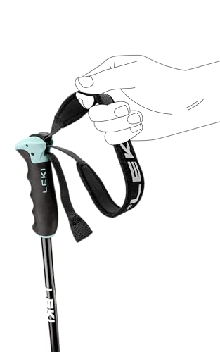 LEKI Women’s Neolite Airfoil Lightweight Aluminum Ski Poles for Alpine Skiing - Gunmetal-Black-Light Turquoise - 105 cm - Thumbnail 3