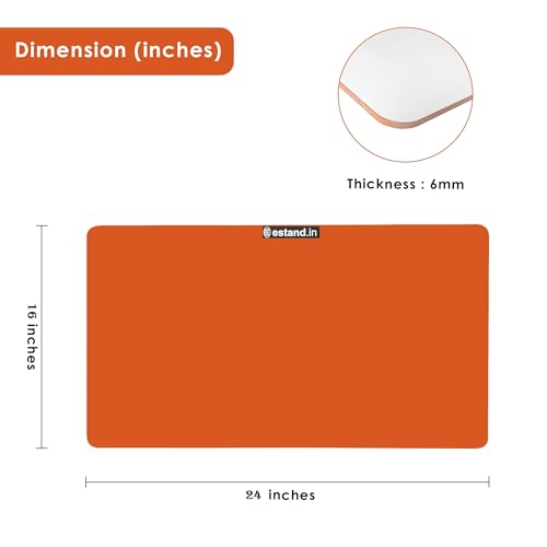 Image of Lap Board for Study | Home | Dining | Office | Laptop | Computer Desk | Reading & Writing | Multi-Purpose | Made in India | (MENDARIN, LB-16X24-MENDARIN)