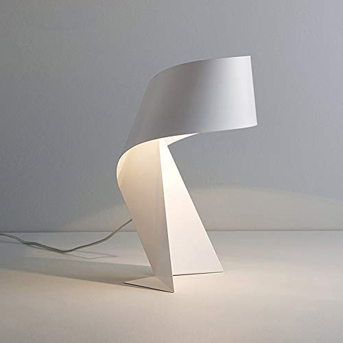 LMJ-CTlight Lampe de Table en Fer forgé créatif, Lampe de Table Design pour Art Moderne Lampe de Chevet Nordique pour Chambre à Coucher en métal forgé,White