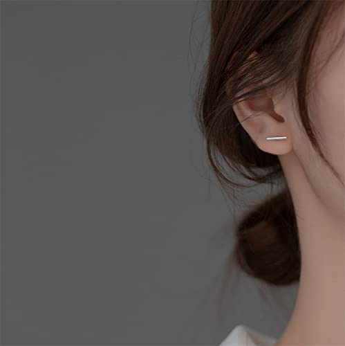18G Bar Earrings 925 Sterling Silver Tiny Stud Cartilage Earring for Women Girls Minimalist Small Short Bars 3mm Balls Tragus Post Barbell Screw Back Hypoallergenic Piercing Ear Jewelry3
