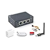 FriendlyElec Nanopi R5S-LTS Mini Router OpenWRT, 4GB LPDDR4X RAM 64GB eMMC, H.265/H.264 4K Video Decoder, with Three Gbps Ethernet for Smart Gateway IoT NAS Device, Support Debian Ubuntu (TF Card Kit)