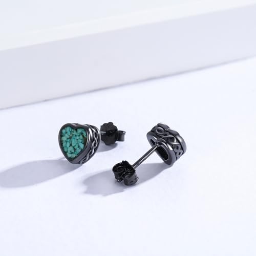 Pendientes negros de plata para hombre y mujer ideales para el día a día 3