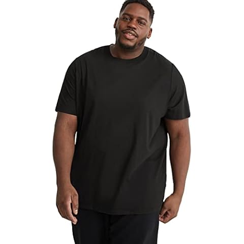 C&A Herren T-Shirt Rundhalsausschnitt Baumwolle Unifarben schwarz 3XL Cover