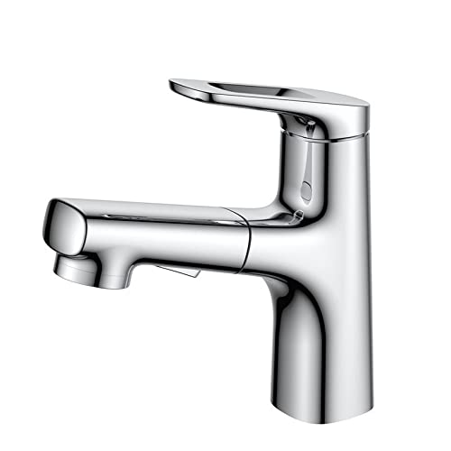 Mitigeur de lavabo avec mélangeur d'eau chaude et froide rétractable