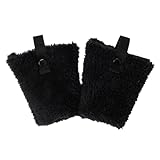 [femmebelly ファムベリー] 日本製 ヘルメット用 耳カバー 耳あて イヤーマフ 自転車 チャイルドシート 防寒カバー 暖か 防寒 冬 子供 大人 通園 お出かけ かわいい ボア ナイロン (ブラック)