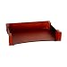 Rolodex Wood and Faux Leather Letter Tray, Letter-Size, Mahogany and Black (81759)