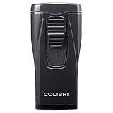 Colibri Monaco Triple Jet Lighter for Smoking - Refillable Butane Cigar Torch with Adjustable Flame